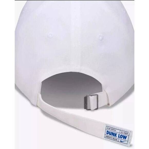 Nike Club Unstructured Dunk Low Patch Cap Adult Size M/L White Blue Dunk NWT - Picture 5 of 6